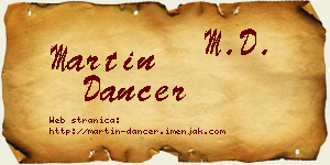 Martin Dancer vizit kartica